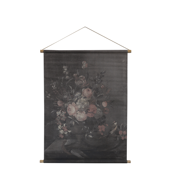 Lerret med blomstermotiv