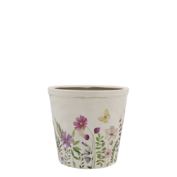 Potteskjuler med blomster