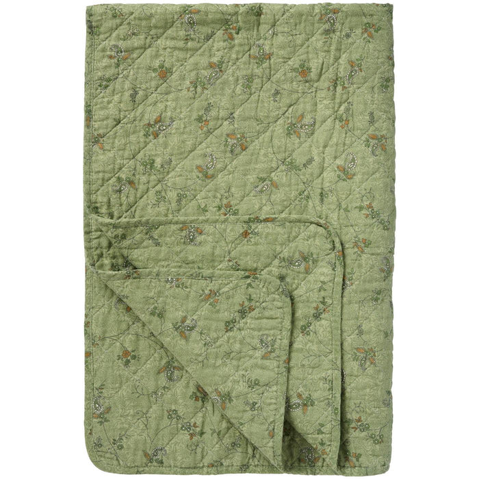 Teppe grønn m/ blomster