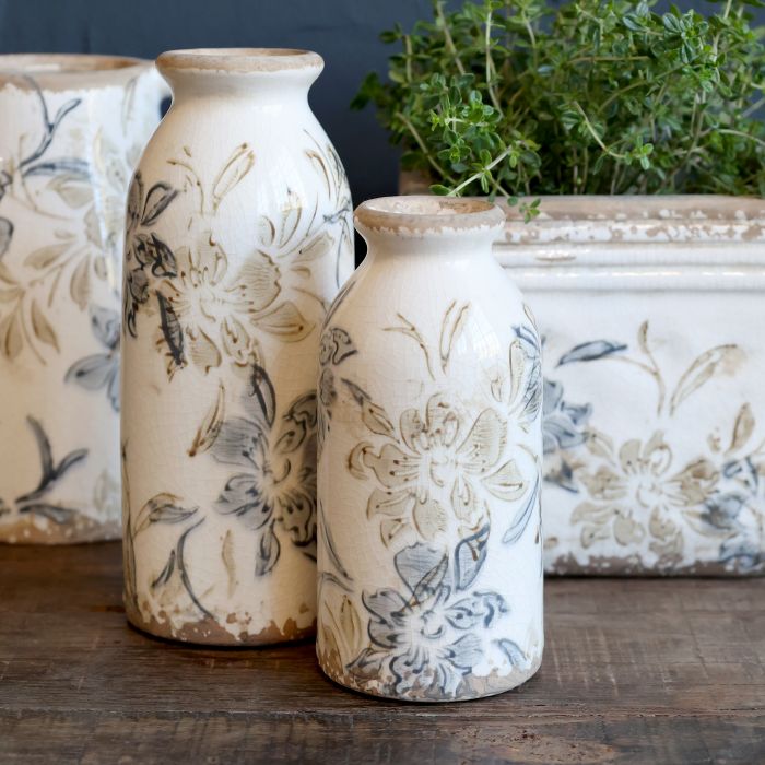 Flaske med blomster