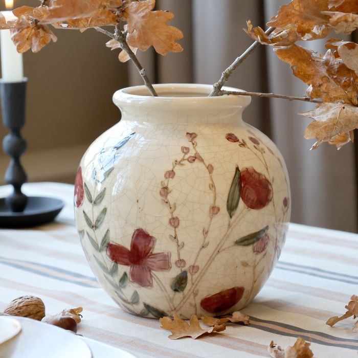 Vase med blomstermotiv