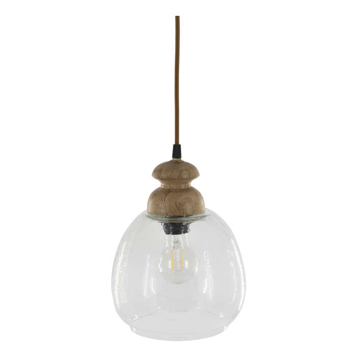 Taklampe med tredetaljer