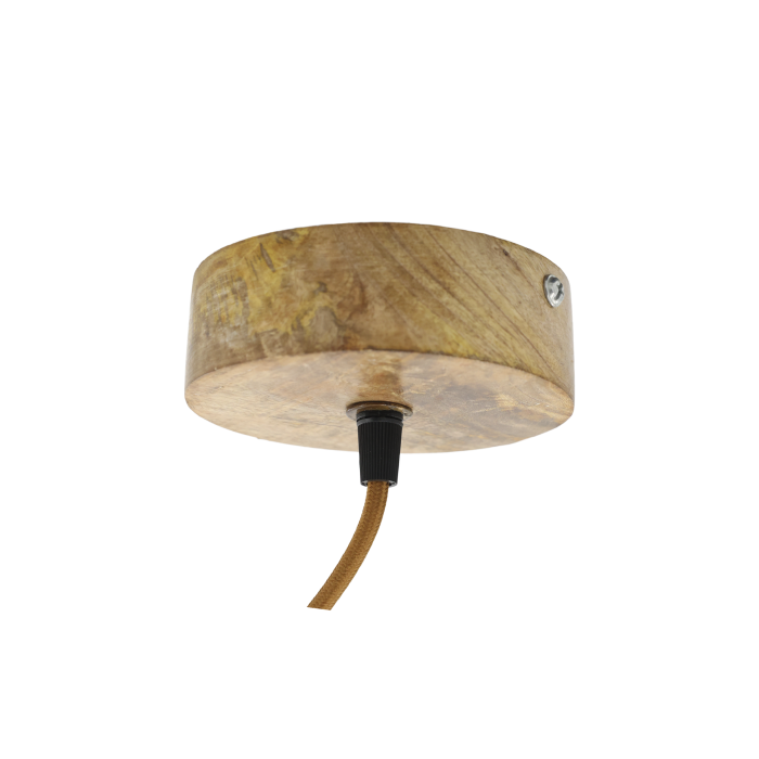 Taklampe med tredetaljer